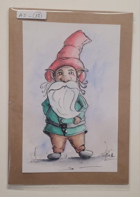 Carte de Noël 2024 aquarelle par l'artiste peintre de la Drôme MINA